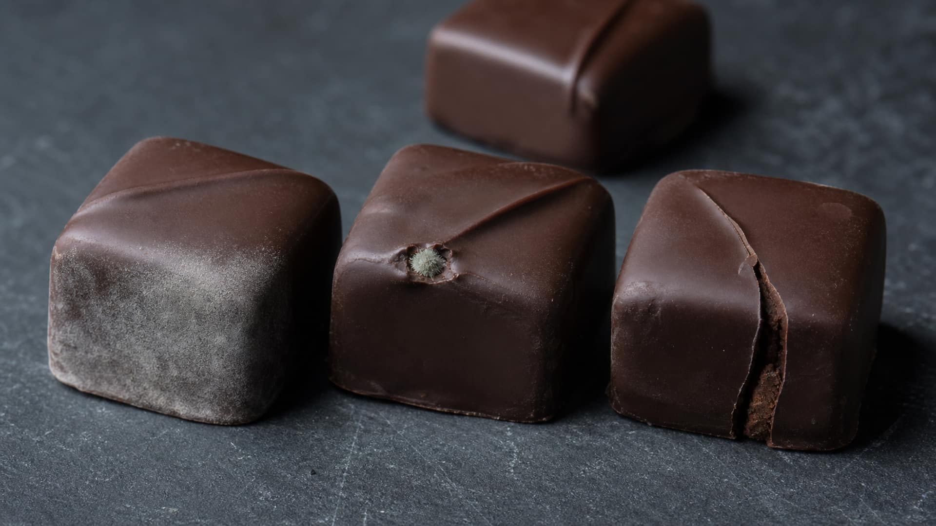 Confectionery products showing signs of spoilage