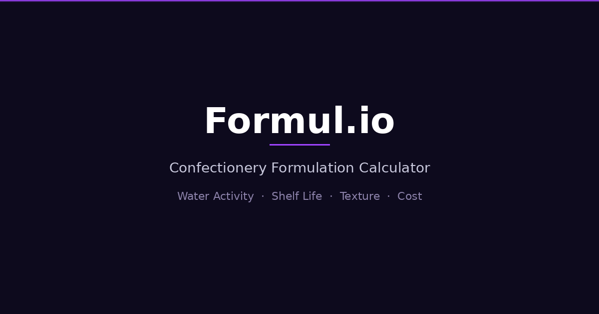 Превью кондитерской рецептуры Formul.io